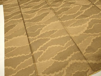 平和屋着物■上質なお召 霞文 正絹 逸品 未使用 DABC7932ya