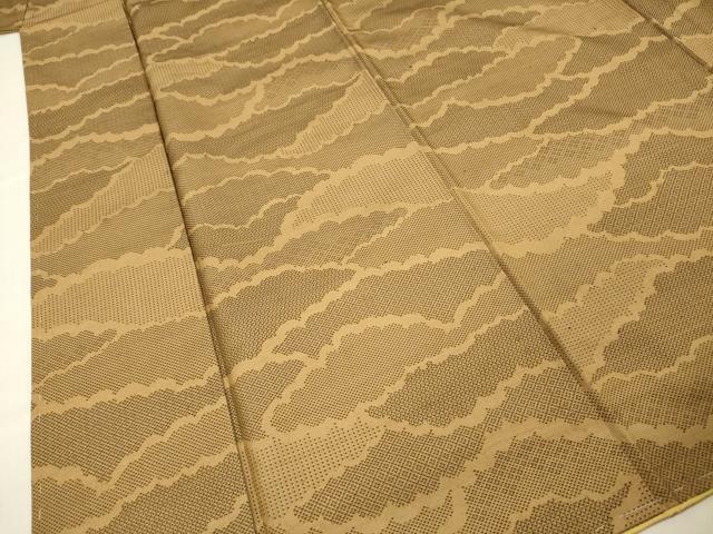 平和屋着物■上質なお召 霞文 正絹 逸品 未使用 DABC7932ya