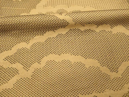 平和屋着物■上質なお召 霞文 正絹 逸品 未使用 DABC7932ya