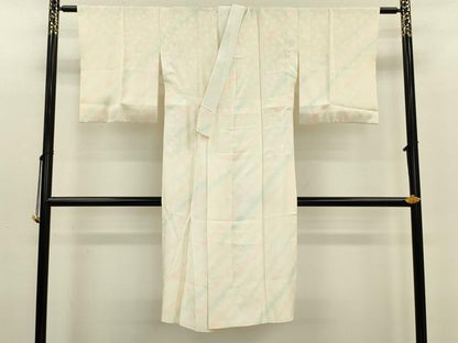 平和屋着物■長襦袢 無双仕立て 霞鞠文 暈し染め 正絹 逸品 DABC7935ya