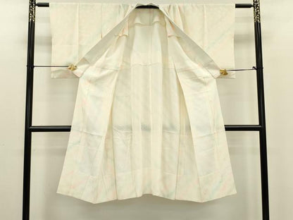 平和屋着物■長襦袢 無双仕立て 霞鞠文 暈し染め 正絹 逸品 DABC7935ya