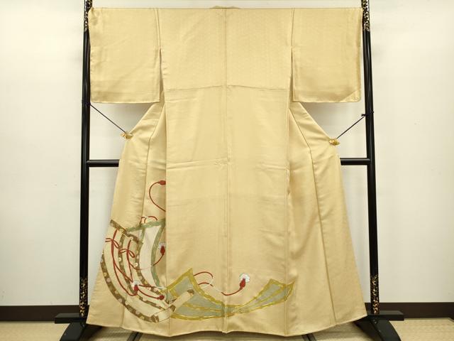 平和屋着物■豪華色留袖 駒刺繍 絵巻花文 金彩 正絹 逸品 DABC7937ya
