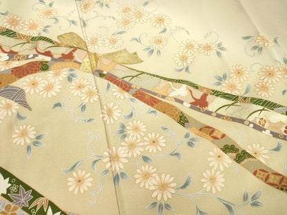 平和屋着物■豪華色留袖 束ね熨斗花文 金彩 正絹 逸品 DABC7939ya
