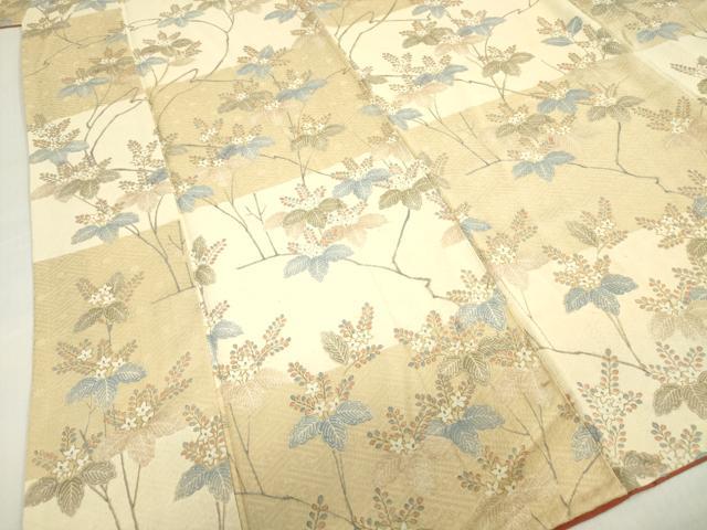 平和屋着物■上質な小紋 枝花文 正絹 逸品 DABC7944ya