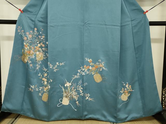 平和屋着物■訪問着 花籠文 金彩 正絹 逸品 DABC7949ya