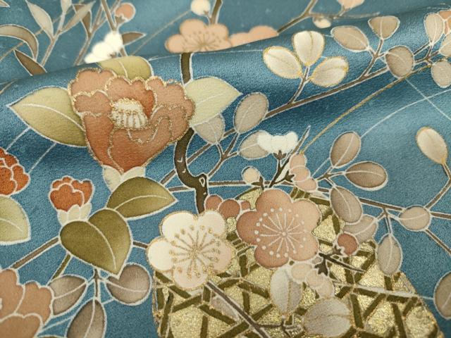 平和屋着物■訪問着 花籠文 金彩 正絹 逸品 DABC7949ya