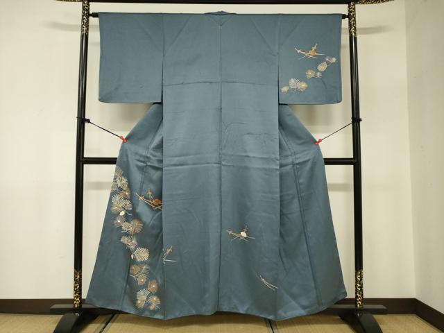 平和屋着物■訪問着 枝松文 金彩 正絹 逸品 DABC7951ya