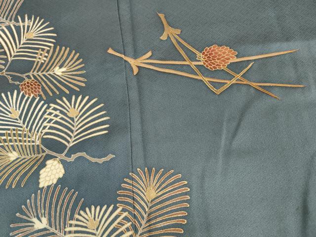 平和屋着物■訪問着 枝松文 金彩 正絹 逸品 DABC7951ya