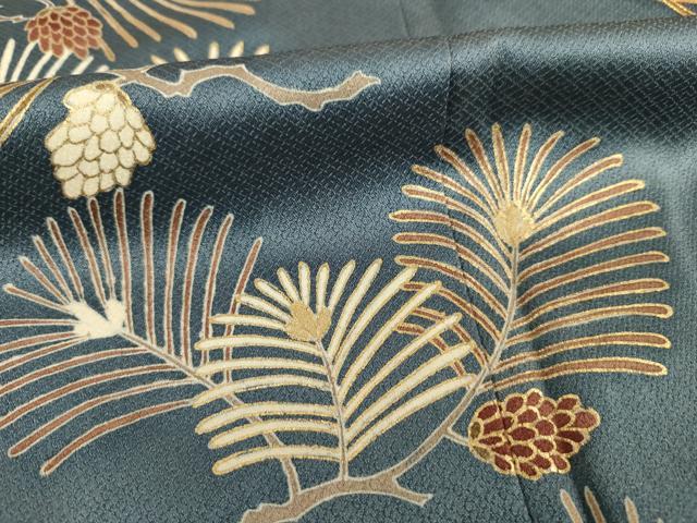 平和屋着物■訪問着 枝松文 金彩 正絹 逸品 DABC7951ya