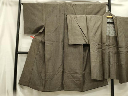 平和屋着物■男性 本場大島紬 アンサンブル 長羽織 横段文 正絹 逸品 DABC7957ya