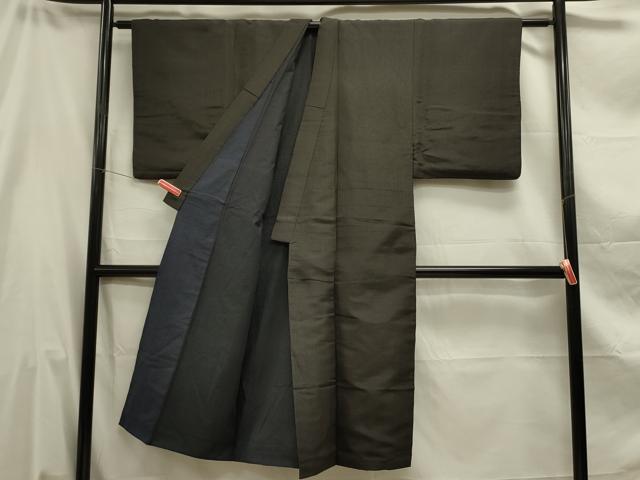 平和屋着物■男性 紬 格子 正絹 逸品 DABC7960ya