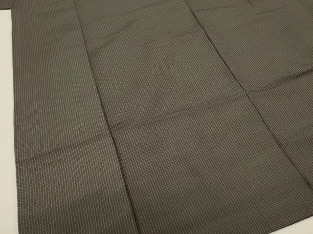平和屋着物■男性 紬 格子 正絹 逸品 DABC7960ya