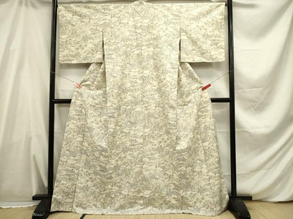 平和屋着物■上質な紬 風景文 正絹 逸品 DABC7961ya