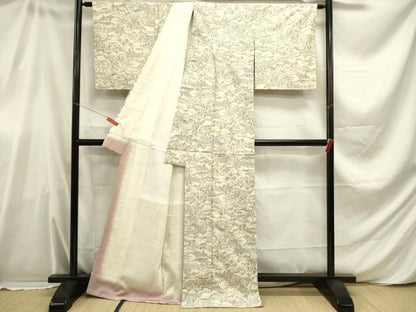 平和屋着物■上質な紬 風景文 正絹 逸品 DABC7961ya