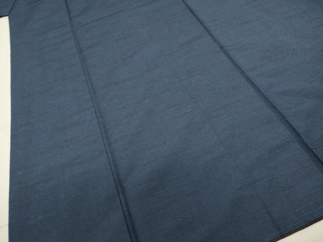 平和屋着物■男性　紬　アンサンブル　深縹色　正絹　逸品　DABC7969ya