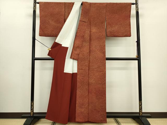 平和屋着物■上質な小紋 霞文 正絹 逸品 DABC7974ya