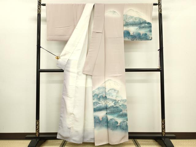 平和屋着物■訪問着 風景文 暈し染め 銀彩 正絹 逸品 DABC7977ya