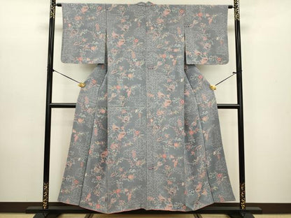 平和屋着物■上質な小紋 鳳凰更紗花文 正絹 逸品 DABC7978ya