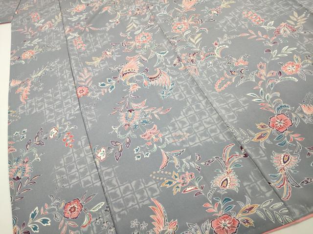 平和屋着物■上質な小紋 鳳凰更紗花文 正絹 逸品 DABC7978ya