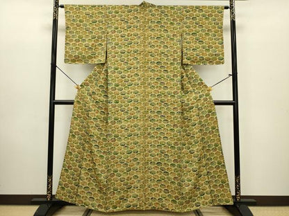 平和屋着物■上質な小紋 花丸文 正絹 逸品 DABC7982ya