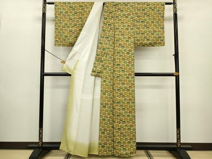 平和屋着物■上質な小紋 花丸文 正絹 逸品 DABC7982ya