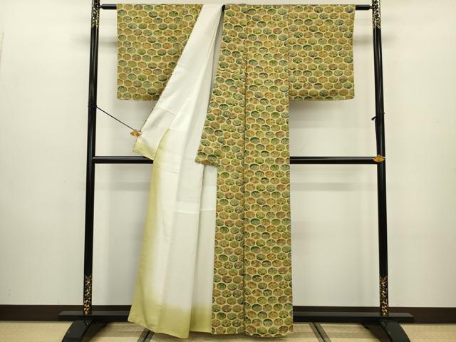 平和屋着物■上質な小紋 花丸文 正絹 逸品 DABC7982ya