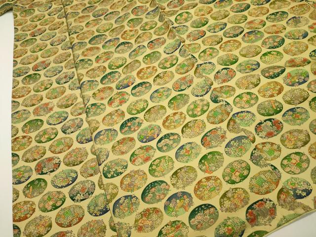 平和屋着物■上質な小紋 花丸文 正絹 逸品 DABC7982ya