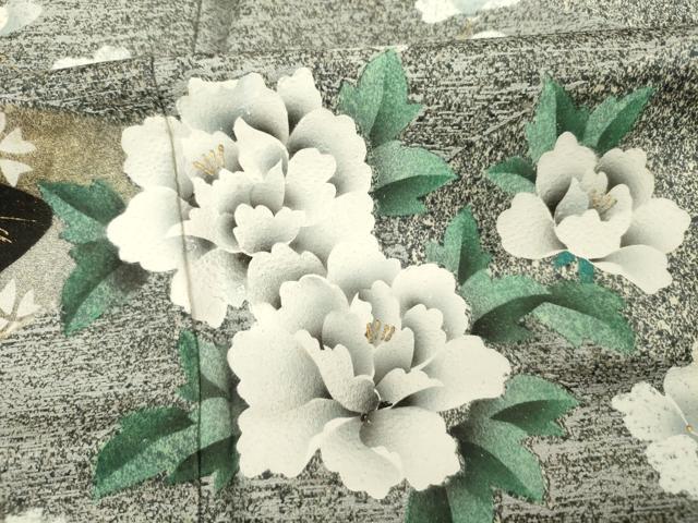 平和屋着物■訪問着　流水花文　たたき染め　金彩　鈴乃屋扱い　正絹　逸品　DABC7985ya