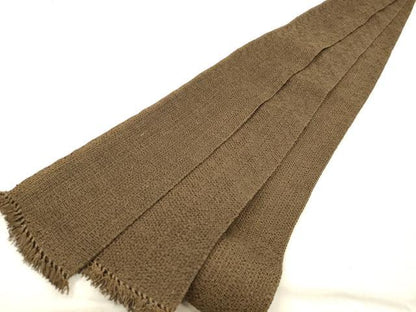 平和屋着物＊夏物 男性 角帯 黒茶色 正絹 逸品 DABC8001cm