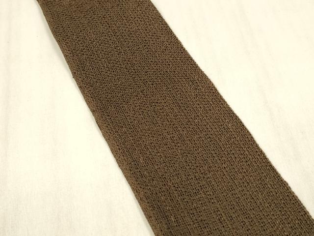 平和屋着物＊夏物 男性 角帯 黒茶色 正絹 逸品 DABC8001cm
