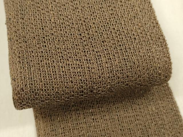 平和屋着物＊夏物 男性 角帯 黒茶色 正絹 逸品 DABC8001cm