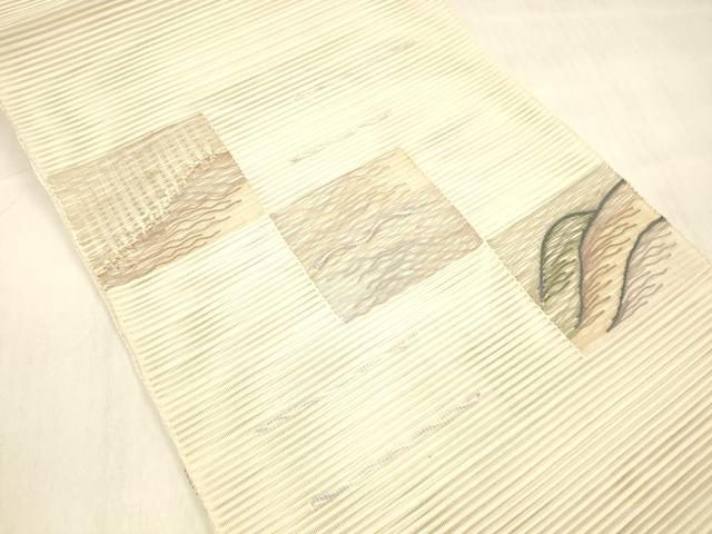 平和屋着物＊夏物 絽綴れ 八寸名古屋帯 抽象文様 正絹 逸品 DABC8002cm
