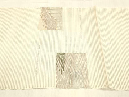 平和屋着物＊夏物 絽綴れ 八寸名古屋帯 抽象文様 正絹 逸品 DABC8002cm