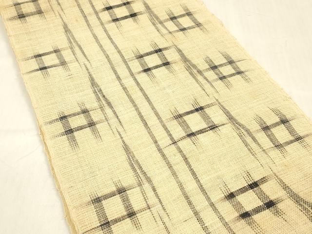 平和屋着物＊夏物 八寸名古屋帯 藍 絣文様 麻 逸品 DABC8003cm