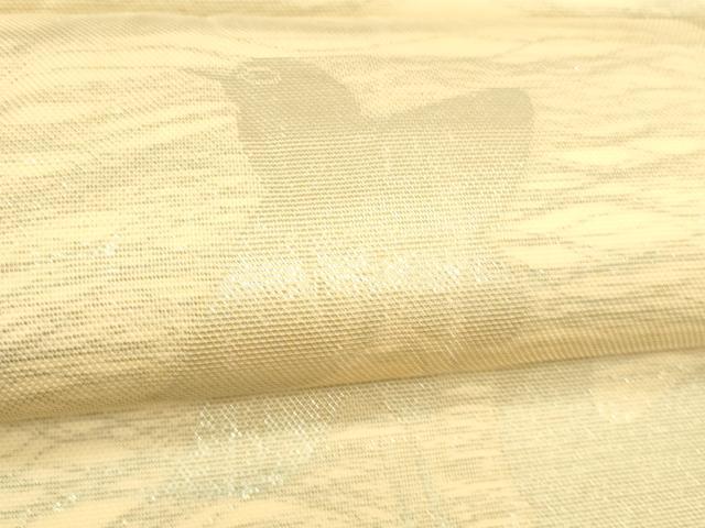 平和屋着物＊夏物　織物一筋名門　織悦　全通柄　本袋帯　千鳥文　銀糸　正絹　逸品　DABC8013cm