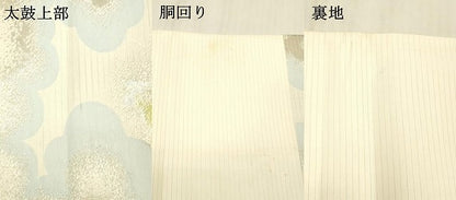 平和屋着物＊夏物 六通柄袋帯 雲文 金銀糸 DABC8017cm