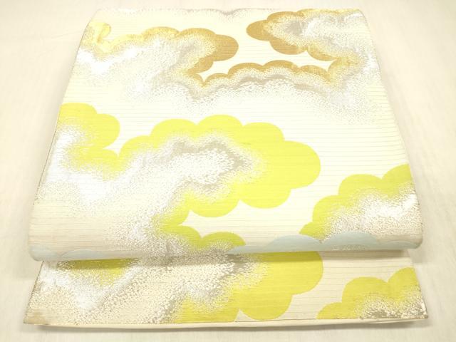 平和屋着物＊夏物 六通柄袋帯 雲文 金銀糸 DABC8017cm