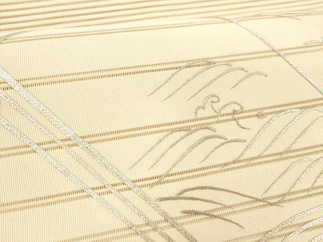 平和屋着物＊夏物 絽綴れ 八寸名古屋帯 駒刺繍 冊子流水文 正絹 逸品 DABC8020cm