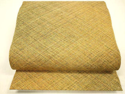 平和屋着物＊夏物 八寸名古屋帯 組織 霞文 金糸 正絹 逸品 DABC8025cm