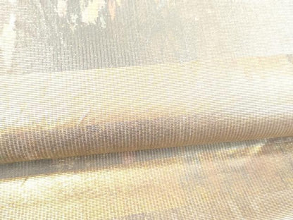 平和屋着物＊夏物 六通柄袋帯 横段文 金銀糸 正絹 逸品 DABC8028cm