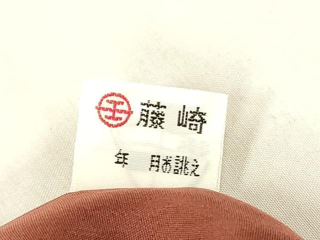 平和屋着物■上質な色無地 臙脂色 正絹 逸品 DABC8032cm