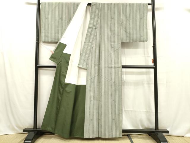 平和屋着物■上質な紬 間道 正絹 逸品 DABC8040cm