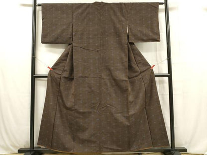 平和屋着物■上質な紬 抽象文様 正絹 逸品 DABC8043cm