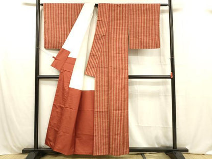 平和屋着物■上質な紬 間道 正絹 逸品 DABC8056cm