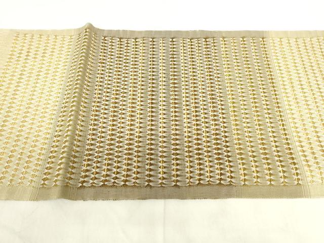 平和屋着物▽太鼓柄 本袋帯 スリーシーズン 春夏秋 もじり織 横段文 正絹 逸品 DABC8077cm