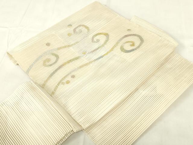 平和屋着物＊夏物 絽綴れ つけ帯 流水文 金銀糸 正絹 逸品 DABC8078cm