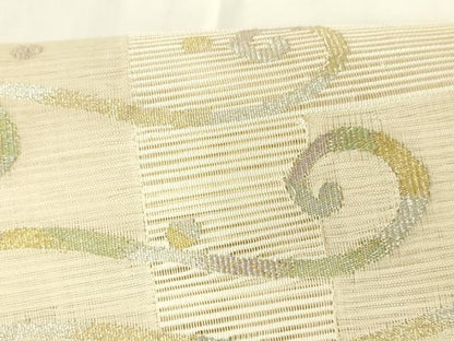 平和屋着物＊夏物 絽綴れ つけ帯 流水文 金銀糸 正絹 逸品 DABC8078cm
