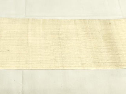 平和屋着物＊夏物 九寸名古屋帯 肌色 麻 逸品 DABC8080cm