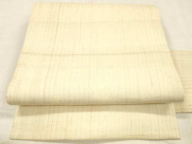 平和屋着物＊夏物 九寸名古屋帯 肌色 麻 逸品 DABC8081cm