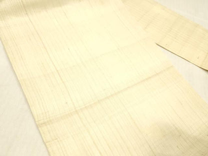 平和屋着物＊夏物 九寸名古屋帯 肌色 麻 逸品 DABC8081cm